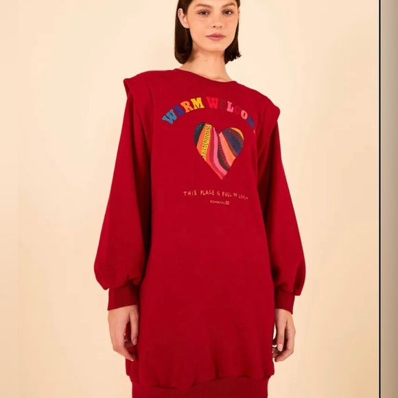 NWT Farm Rio||Warm Welcome Sweater Mini Dress, Size Small so soft and cozy - Picture 1 of 10